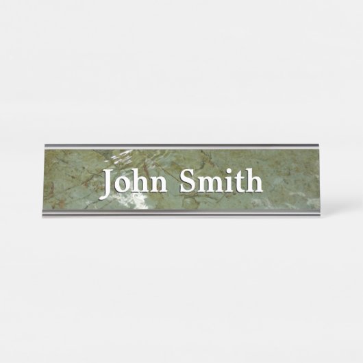 Natuur van Rock Slab met waterdekking Bureau Naambordje (Voorkant)