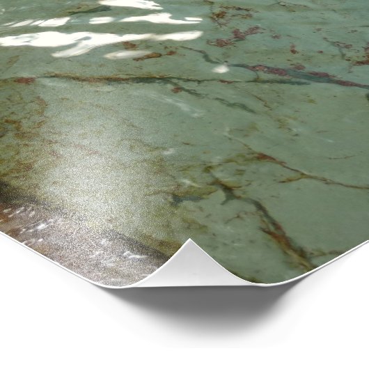 Natuur van Rock Slab met waterdekking Foto Afdruk (Hoek)