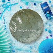 Natuur van Rock Slab met waterdekking Papieren Bordje (Feest)