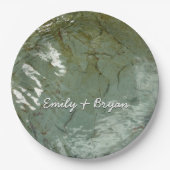 Natuur van Rock Slab met waterdekking Papieren Bordje (Voorkant)