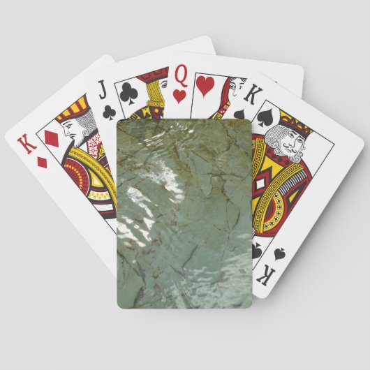 Natuur van Rock Slab met waterdekking Pokerkaarten (Achterkant)