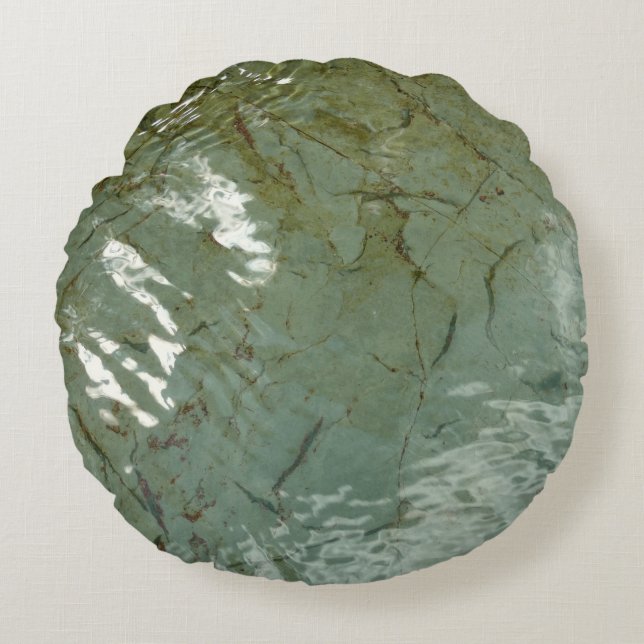 Natuur van Rock Slab met waterdekking Rond Kussen (Voorkant)