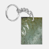 Natuur van Rock Slab met waterdekking Sleutelhanger (Voorkant Links)