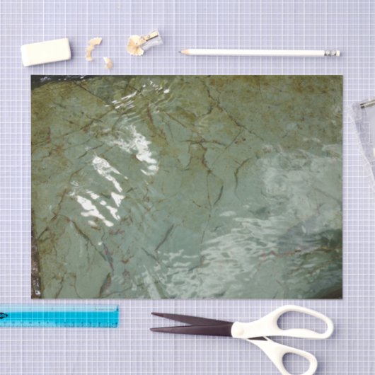 Natuur van Rock Slab met waterdekking Tissuepapier (Craft)