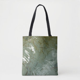Natuur van Rock Slab met waterdekking Tote Bag