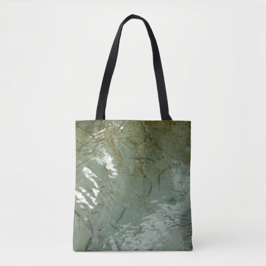 Natuur van Rock Slab met waterdekking Tote Bag (Voorkant)