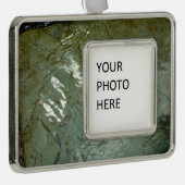 Natuur van Rock Slab met waterdekking Verzilverd Omlijst Ornament (Rechts)