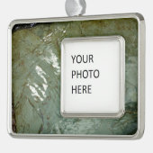 Natuur van Rock Slab met waterdekking Verzilverd Omlijst Ornament (Links)