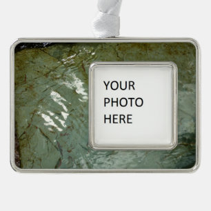 Natuur van Rock Slab met waterdekking Verzilverd Omlijst Ornament