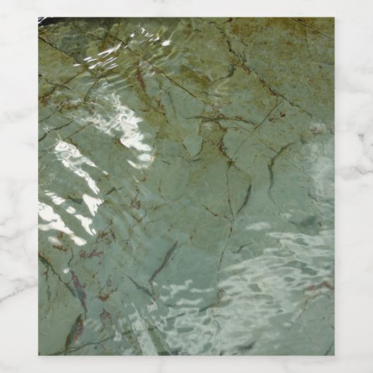 Natuur van Rock Slab met waterdekking Wijn Etiket (Enkel label)