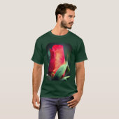 Natuur van rode gele rosebud Floral T-shirt (Voorkant volledig)