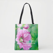 Natuur van roze Floral Tote Bag (Voorkant)