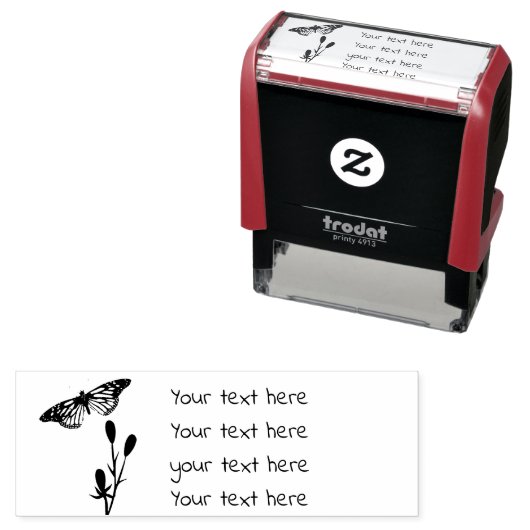 Natuur van vlinder   zelfinktende stempel (In situ)