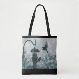 Natuur van vogels Mysterious Turquoise Canvas tas