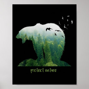 Natuur van vrouwen milieubescherming poster