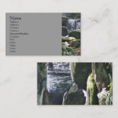 Natuur van waterval Fotografie Visitekaartje (Voorkant / Achterkant)