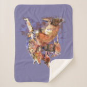 Natuur van Waterverf van dieren in het wild Sherpa Deken (Voorkant)