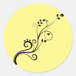 natuur van wijnstokbladeren ronde sticker