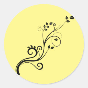 natuur van wijnstokbladeren ronde sticker