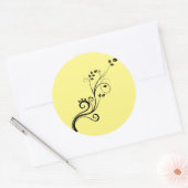 natuur van wijnstokbladeren ronde sticker (Envelop)