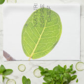 Natuur van Wild Fig Leaf Minimalism geïnspireerde Theedoek (Gevouwen)