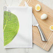 Natuur van Wild Fig Leaf Minimalism geïnspireerde  Theedoek (Quarter Fold)