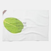 Natuur van Wild Fig Leaf Minimalism geïnspireerde Theedoek (Horizontaal)