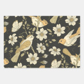 Natuur van wilde vogels en bloemen inpakpapier vel (Voorkant)