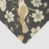 Natuur van wilde vogels en bloemen tissuepapier (Detail)