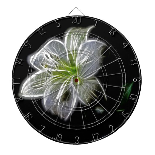 Natuur van witte lippenbloem dartbord (Voorkant)