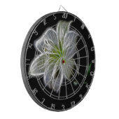 Natuur van witte lippenbloem dartbord (Voorkant Links)