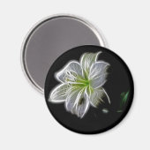 Natuur van witte lippenbloem magneet (Voorkant / Achterkant)