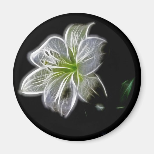 Natuur van witte lippenbloem magneet (Voorkant)