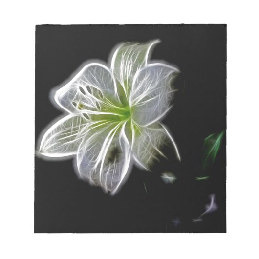 Natuur van witte lippenbloem notitieblok (Voorkant)