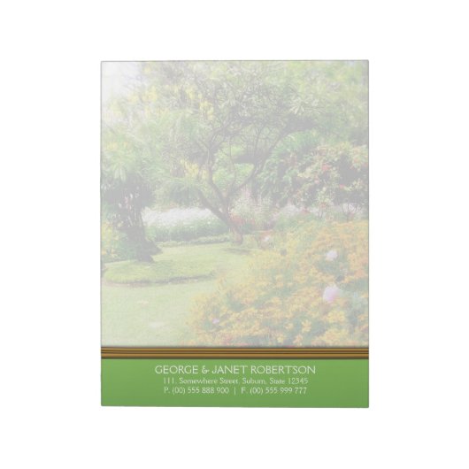 Natuur van zomertuinen - Gepersonaliseerd Notitieb Notitieblok (Linkerzijde)