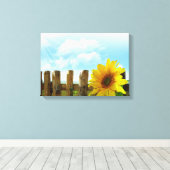 Natuur van zonnebloemen canvas afdruk (Insitu (Houten vloer))