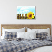 Natuur van zonnebloemen canvas afdruk (Insitu (Slaapkamer))