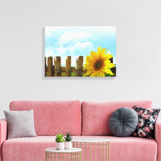 Natuur van zonnebloemen canvas afdruk (Insitu (Woonkamer))