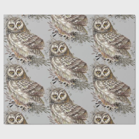 Natuur van zwarte en witte Waterverf Cadeaupapier (Vlak)