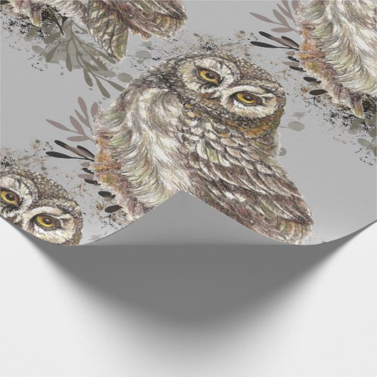 Natuur van zwarte en witte Waterverf Cadeaupapier (Hoek)