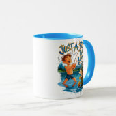 Natuur verkennen: Jongen Vist met een grote vangst Mok (Voorkant rechts)