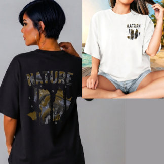 Natuur vermengd met vloeibare marmerkunst t-shirt