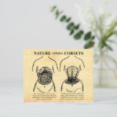 Natuur versus corsets briefkaart (Staand voorkant)