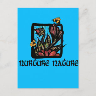 Natuur verzorgen Bij en Bloemen Briefkaart