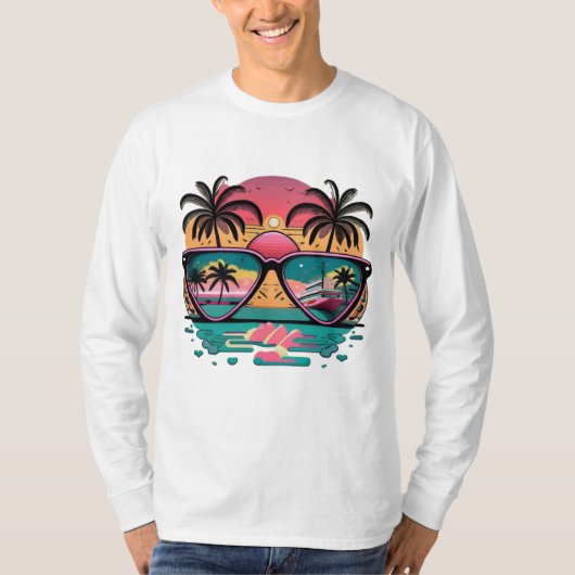 Natuur Vibes Basic T-shirt met lange mouwen (Voorkant)
