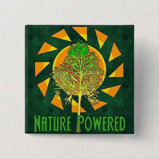 Natuur Vierkante Button 5,1 Cm (Voorkant)