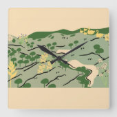 Natuur Vierkante Klok (Voorkant)