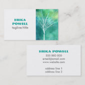 natuur visitekaartje, aangepast dubbelzijdig visitekaartje (Voorkant / Achterkant)