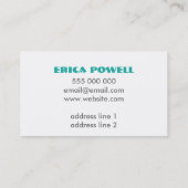 natuur visitekaartje, aangepast dubbelzijdig visitekaartje (Achterkant)