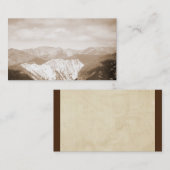natuur visitekaartje template sepia berg foto (Voorkant / Achterkant)